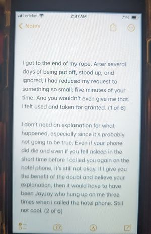 Xenia Thea Fretter upset over money