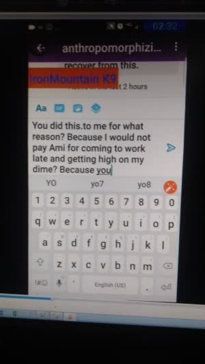 Video of a hacker's phone
