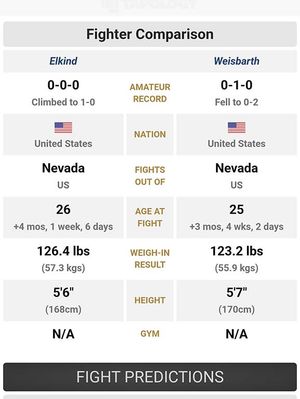 Sarah Elkind WFC fighter comparison chart