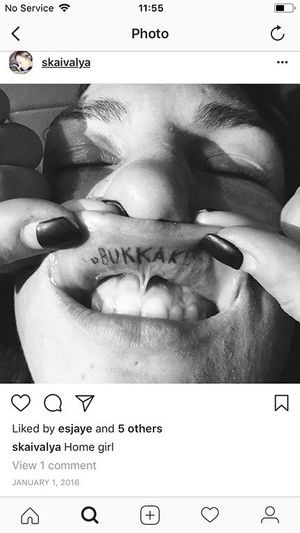 Sarah Elkind displaying her sexual depravity