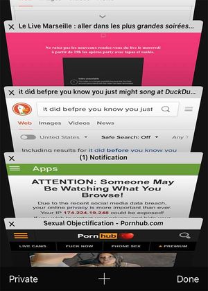 Sarah Elkind displaying her sexual depravity